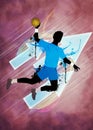 Handball man background Royalty Free Stock Photo