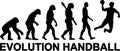 Handball Evolution Royalty Free Stock Photo