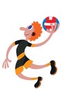 Handball player ready to score Royalty Free Stock Photo