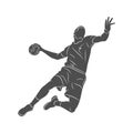 Handball player abstract