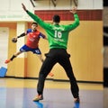 Handball players in action Royalty Free Stock Photo