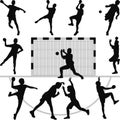 Handball silhouette vector Royalty Free Stock Photo