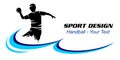 Handball sport logo in vector quality.