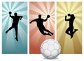 Handball Sport Player Silhouettes - Vector