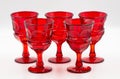 Handblown glass goblets for party