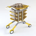 Handcart 3d rendering Royalty Free Stock Photo