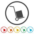 Handcart icon, vector icon Royalty Free Stock Photo
