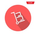 Handcart icon vector isolated on background. Royalty Free Stock Photo