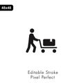 Handcart icon vector