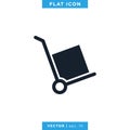 Handcart Icon Vector Logo Design Template