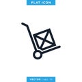 Handcart Icon Vector Logo Design Template