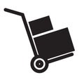 Handcart icon on white background. Royalty Free Stock Photo