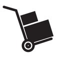 Handcart icon on white background.