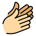 Handclap gesture icon vector flat