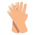 Handclap icon cartoon vector. Hand clap