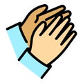 Handclap support icon vector flat Royalty Free Stock Photo