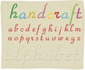 Handcraft alphabet - small letters