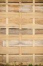 The handcraft of bamboo weave pattern fence