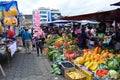 Handcraft market in the town of Otavalo, Ecuador