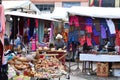 Handcraft market in the town of Otavalo, Ecuador