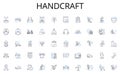 Handcraft line icons collection. Inspiration, Motivation, Empowerment, Visionary, Mentorship, Insightful, Charismatic