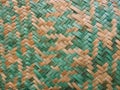 Handcraft weave made of natural and green coloured vegetable fib