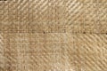 Handcraft woven bamboo brown straw mat abstract background texture Royalty Free Stock Photo