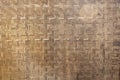 Handcraft woven bamboo brown straw mat abstract background texture Royalty Free Stock Photo