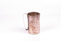 Antique silver cup water Royalty Free Stock Photo