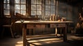 handcrafted artisan work bench