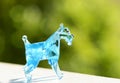 Handcrafted blown glass Miniature Schnauzer puppy dog Royalty Free Stock Photo
