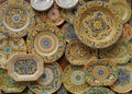 Handcrafted ceramic plates in Sicily