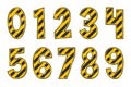 Handcrafted Construction Line Numbers. Color Creative Art Typographic Design