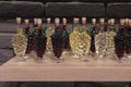 Handcrafted Decorative Grape-Shaped Glass Bottles Royalty Free Stock Photo