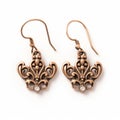 Handcrafted Fleur-de-lis Earrings In 24 Karat Gold - Dutch Tradition With Old-world Charm