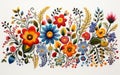 Handcrafted floral embroidery in Slavic style