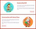 Handcrafted Gift, Conversation with Santa Vector