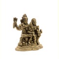 Handcrafted golden brass statue of hindu god of destruction lord shiva