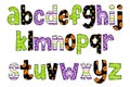 Handcrafted Halloween Party Letters. Color Creative Art Typographic Design