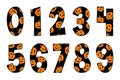 Handcrafted Halloween Party Number. Color Creative Art Typographic Design