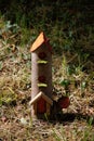 Handcrafted house for the Little Folk. Handcraft idea for children