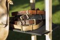 handcrafted leather belts