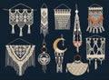 Handcrafted Macrame Icon Set