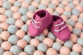 Handcrafted merino wool baby shoes Royalty Free Stock Photo
