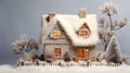 Handcrafted model house embellished with charming woolen details exudes warmth. Ai Generated
