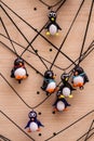 Handcrafted Multicolored Murano Glass Necklaces with Penguin Shape