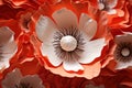 Handcrafted Paper poppy art closeup. Generate Ai