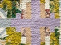 Handcrafted pattern of crinkled patchwork scarf Royalty Free Stock Photo