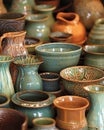 Handcrafted Pottery and Ceramics pic Royalty Free Stock Photo