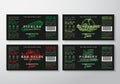 Handcrafted Sauce Labels Template Set. Abstract Vector Packaging Design Layouts. Modern Typography Guacamole and Salsa